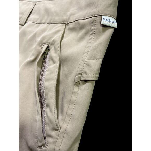Magellan Womens Quick Dry Fish Gear Khaki Drawstring Pockets Shorts Size 1X - Picture 2 of 9